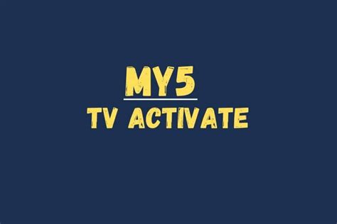 my5tv activate code